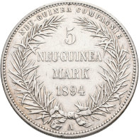 Deutsch-Neuguinea: 5 Neu-Guinea Mark 1894 A, Paradiesvogel, Jaeger N707, Kleine - Nuova Guinea Tedesca