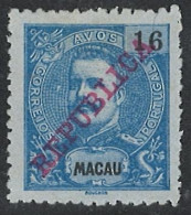 Portugal Macau 1911 D. Carlos I REPUBLICA Condition MNGAI Mundifil #159 - Nuevos