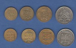 Macao 10 +20 +50 Avos + 1 Pataca Macau Bronze E Nickel Coin - Macau