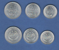 Laos 10 + 20 +50 Att 1980 Laos Peoples Democratic Republic Aluminum Coin - Laos