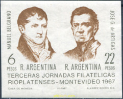 159291 MNH ARGENTINA 1967 3 JORNADAS RIOPLATENSES DE FILATELIA - Nuevos