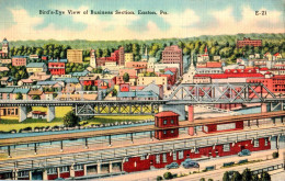 Easton - Bird's Eye View Of Business Section - PA - E-21 - Old Postcard - 1948 - USA - Used - Other & Unclassified