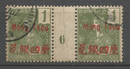 MONG-TZEU N° 17 / 17a Paire Millésime 6 Variétée Timbre De Droite I Au Lieu De T OBL / Used / Rare - Used Stamps