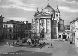 22454 " TORINO-BASILICA DI S. MARIA AUSILIATRICE " ANIMATA-VERA FOTO-CART. POST. SPED.1955 - Churches