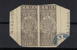 España / Spain, Isla De Cuba 1888 - 1889, Revenue Postal Tax Fiscal, Coat Of Arms (o), Used - Cuba (1874-1898)