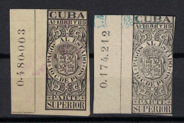 España / Spain, Isla De Cuba 1888 - 1889, Revenue Postal Tax Fiscal, Coat Of Arms (o), Used - Cuba (1874-1898)