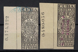 España / Spain, Isla De Cuba 1888 - 1889, Revenue Postal Tax Fiscal, Coat Of Arms (o), Used - Cuba (1874-1898)