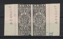 España / Spain, Isla De Cuba 1888 - 1889, Revenue Postal Tax Fiscal, Coat Of Arms (o), Used - Cuba (1874-1898)