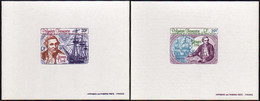 Polynésie épreuves De Luxe Poste Aérienne N°130 /131 James Cook 2 épreuves De Luxe - Imperforates, Proofs & Errors