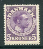 DENMARK 1920 King Christian X Definitive 5 Kr  MNH / **.  Michel 109 - Ungebraucht