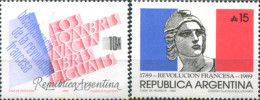 283672 MNH ARGENTINA 1989 BICENTENARIO DE LA REVOLUCION FRANCESA - Ongebruikt