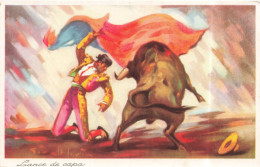 ARTS - Peintures Et Tableaux - Le Matador Contre Le Taureau - Carte Postale Ancienne - Malerei & Gemälde