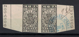 España / Spain, Isla De Cuba 1894 - 1895, Revenue Postal Tax Fiscal, Coat Of Arms (o), Used - Cuba (1874-1898)