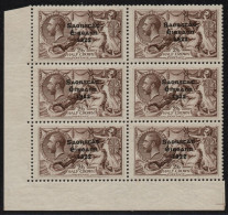 1928 "Wide" 2/6, BL Corner Block Of 6, Centre Right Stamp With "missing Accent" Over A, U/m Mint. - Nuevos