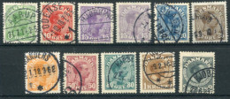 DENMARK 1913 King Christian X Definitives Used .  Michel 67-76 - Oblitérés