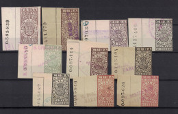 España / Spain, Isla De Cuba 1888 - 1895, 10x Revenue Postal Tax Fiscal, Coat Of Arms (o), Used - Cuba (1874-1898)