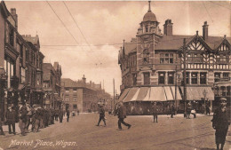 ROYAUME-UNI - Angleterre - Wigan -  Place Du Marché - Animé - Carte Postale Ancienne - Autres & Non Classés