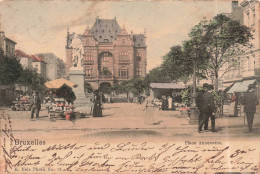 BELGIQUE - Bruxelles - Place Anneesens - Colorisé - Animé - Carte Postale Ancienne - Piazze