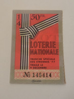 Luxembourg Loterie Nationale 1977 - Billets De Loterie