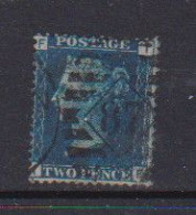 GREAT  BRITAIN    1858    2d  Blue    Plate 14    USED - Gebruikt