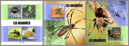 DJIBOUTI 2023 MNH Spiders Spinnen Araignees M/S+2S/S - OFFICIAL ISSUE - DHQ2338 - Spinnen