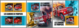 DJIBOUTI 2023 MNH Fire Engines Feuerwehr Fahrzeuge Camions De Pompiers M/S+2S/S - OFFICIAL ISSUE - DHQ2338 - Brandweer