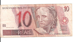 BRESIL 10 REAIS ND2003-06 VF P 245A G - Brésil