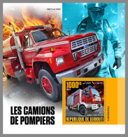 DJIBOUTI 2023 MNH Fire Engines Feuerwehr Fahrzeuge Camions De Pompiers S/S II - IMPERFORATED - DHQ2338 - Brandweer