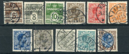 DENMARK 1921-22 Numeral And King Christian X Definitives Used .  Michel 118-28 - Oblitérés