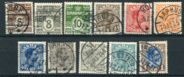 DENMARK 1921-22 Numeral And King Christian X Definitives Used .  Michel 118-28 - Usado