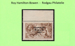 1922 Thom Saorstát 2/6 With "Major Re-entry" From R.1/2, Fresh U/m Mint, Clear BPP Cert. - Nuovi