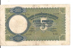 ALBANIE 5 FRANGA ND1939 VF P 6 - Albanie