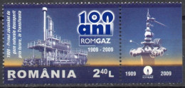 ROMANIA 2009 - 1v - MNH + Label - Society Of Natural Gas - Petroleum - Mineral Gaz - Energy - Gaz