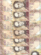 VENEZUELA 100 BOLIVARES 2007-15 VF P 93 A A J  ( 10 Billets ) 10 Dates Diff - Venezuela
