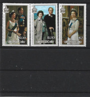 1986 NIUE 492-94** 60ème Anniversaire Reine Elisabeth II - Niue