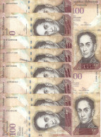 VENEZUELA 100 BOLIVARES 2012 VF P 93 E  ( 50 Billets ) - Venezuela