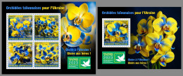 CENTRAL AFRICAN REP. 2023 MNH Orchids Orchideen Orchidees Taipei 2023 M/S+S/S - OFFICIAL ISSUE - DHQ2338 - Orchidee