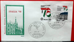ITALIA REPUBBLICA - FDC  RODIA -  ANNO 1976 -  ESPOSIZIONE MONDIALE DI FILATELIA - 1971-80: Storia Postale