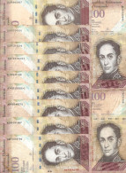 VENEZUELA 100 BOLIVARES 2015 VF P 93 I  ( 50 Billets ) - Venezuela