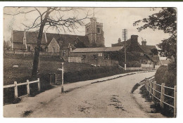 Postcard, London, Harrow, Middlesex, Pinner, Street, Road, Building, Church, 1909. - London Suburbs