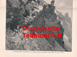 D101 2477 Zeno Diemer Ammergebirge Bergsteiger Kunstblatt 1897 !!! - Altri & Non Classificati