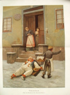 D101 2482 Bachrach-Baree Aschermittwoch Fasching Kunstblatt 1898 !!! - Autres & Non Classés