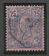 SOLDES - 1884/91- COB N° 48b (rose Foncé) - Oblitéré (o) - Oblitération TELEGRAPHIQUE - 1884-1891 Léopold II