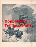 D101 2484 Ernst Platz Schneewächte Bergsteiger Absturz Kunstblatt 1899 !!! - Andere & Zonder Classificatie