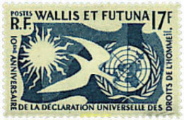 33889 MNH WALLIS Y FUTUNA 1958 10 ANIVERSARIO DE LA DECLARACION UNIVERSAL DE LOS DERECHOS HUMANOS - Neufs