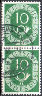 1951 Germania Federale - Coppia Verticale Usato - N. Michel 128 - Gebraucht