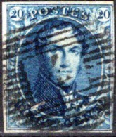 Belgique N° 4 Margé - Oblitération P4 D'ANVERS - Cote 70,00 € - 1849-1850 Medallions (3/5)