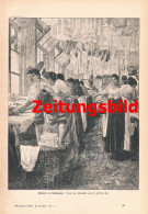 D101 2494 Antwerpen Plätterei Wäscherei Wäscherinnen Druck 1898 !! - Sonstige & Ohne Zuordnung