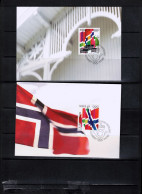 Norway 1992 Olympic Games Lillehammer 2 Interesting Maximum Cards - Inverno1994: Lillehammer