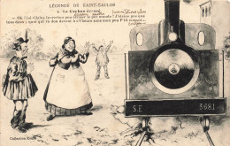 ILLUSTRATEURS - Non Signés - Légende De Saint-Saulge - Le Cochon écrasé -  Carte Postale Ancienne - Ohne Zuordnung
